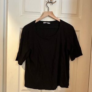 Michael stars black supima elbow length sleeve t-shirt one size
